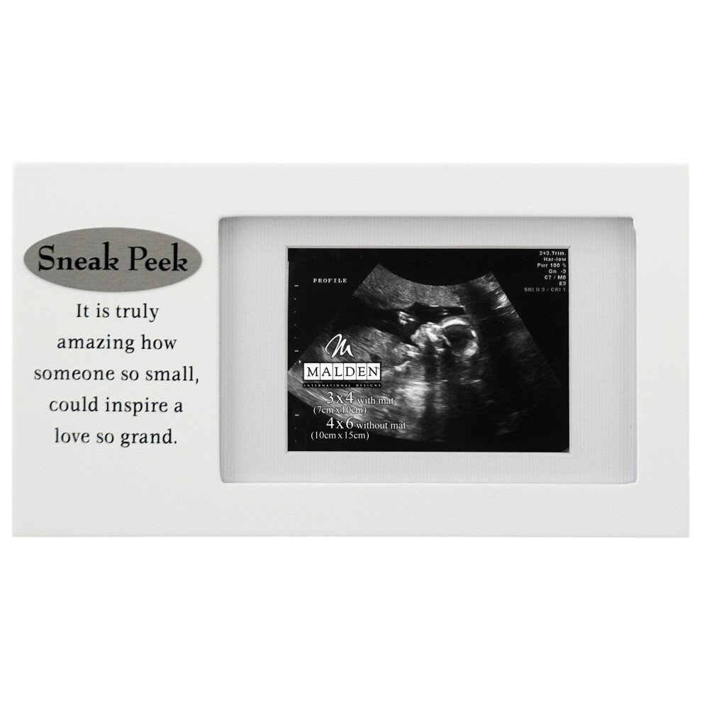 Malden International Designs Przestepa Sonogram Sonogramu Dla Mlodych Ramy 4X6 White-image