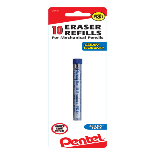Pentel Pentel PDE1BP2 Ανταλλακτική Γόμα για AL, AX και PD Μολύβια, 5 κομμάτια ανά σωλήνα (2 σωλήνες)