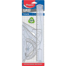 Geometrinen viivain, sarja, astelevy MAPED