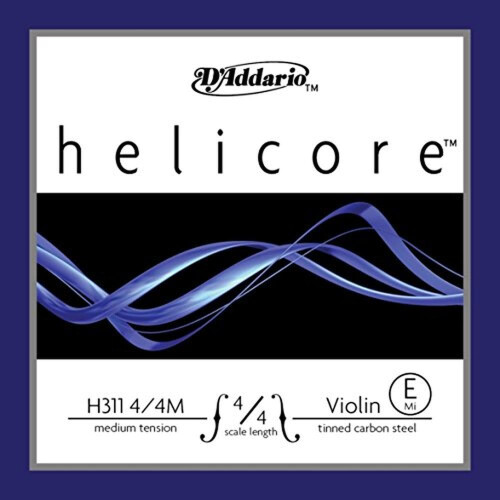 D'Addario Orchestral - Helicore 4/4 Size Violin String - Plain Steel E String - H311 4/4M - E String Only - Medium Tension 1