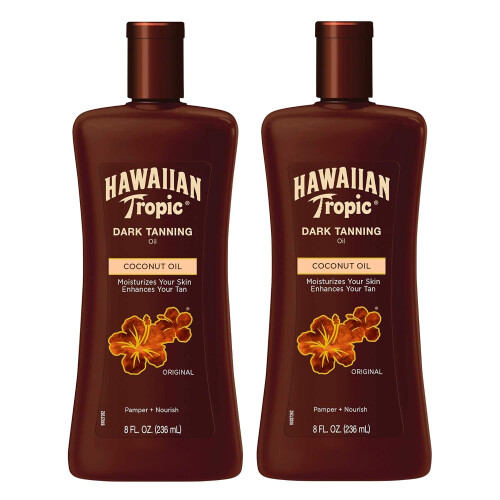 Huiles bronzantes tropicales hawaïennes 8 oz (Pack de 2)