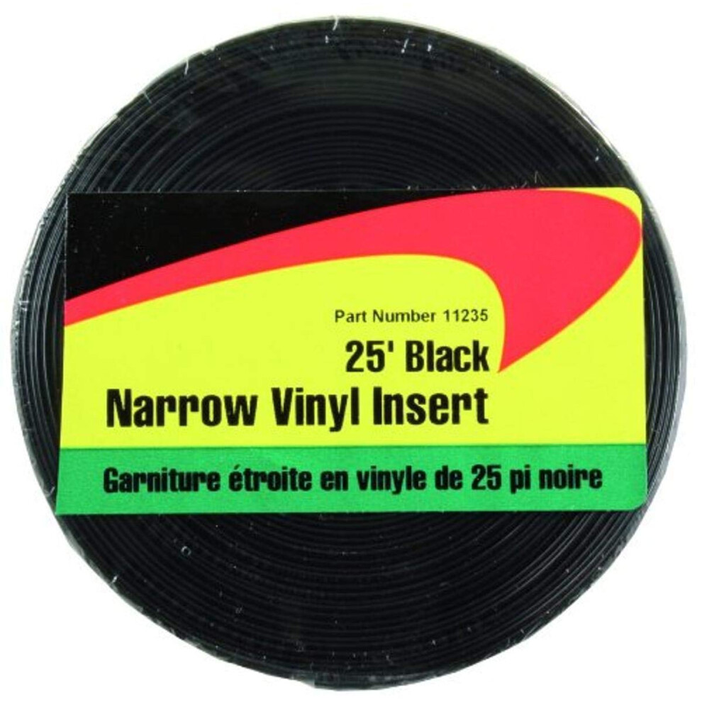 Jr Products 11235 25 Foot Narrow Vinyl Insert Black 756815112352
