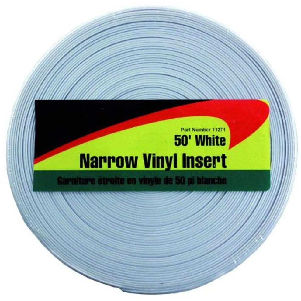 Jr Products 11271 White 50 Foot Narrow Vinyl Insert 756815112710