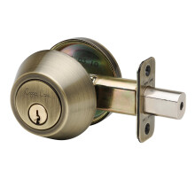 Copper Creek DB2410AB Single Cylinder Deadbolt  Antique Brass