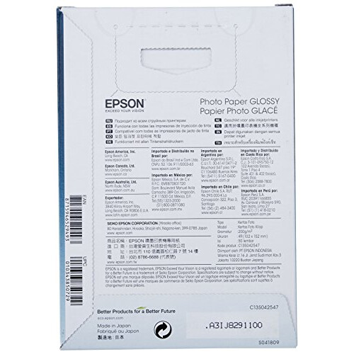 Epson EPSS041809 - Χωρίς Όρια Γυαλιστερό Χαρτί Φωτογραφίας για Εκτυπωτές Epson Stylus Photo 1
