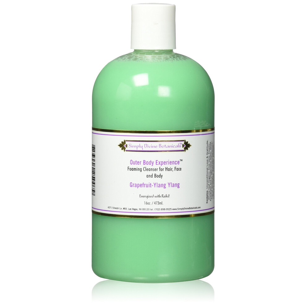 Simply Divine Botanicals Outer Body Experience Natural Foaming Cleanser for Body  Face and Hair  16 oz (Grapefruit-Ylang Ylang)-image-OPC-PFN2CWN-NEW