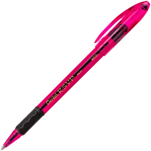 Pentel Pentel RSVP Razzle-Dazzle Στυλό Μπάλας, (1.0mm) Μεσαία Γραμμή, Μαύρο μελάνι, Πακέτο 5 1