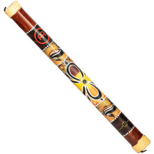 24" Bamboe Rainstick Muziekinstrument voor Witte Ruissound, Handgeschilderd - Geluidstherapie Natuur Effect