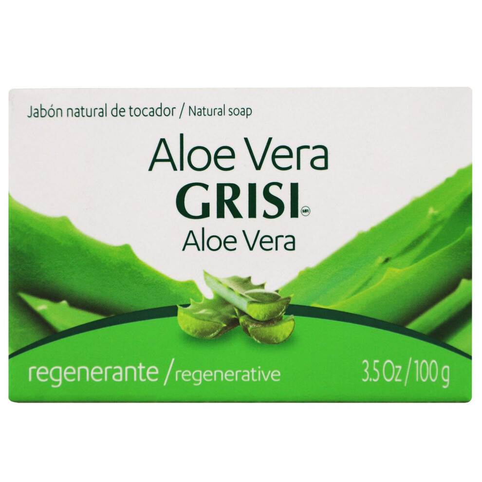 Grisi 6Pk - Aloe Vera Soap - Jabon De S?Vila - 3.5 Oz. X 6 Units