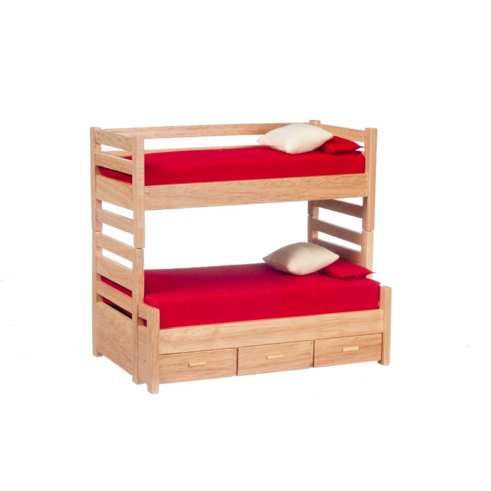 Lits superpos   s miniatures en ch   ne pour maison de poup   e Aztec Imports Inc. avec lit gigogne