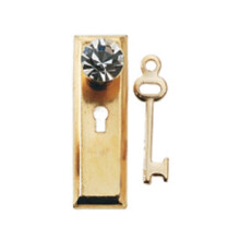 Houseworksin Dollhouse Miniature Crystal Classic Doorknob avaimella