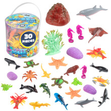 Ocean Life Sea and Animal Toy Action Figur Set - 30pc Bucket of Marine Animal