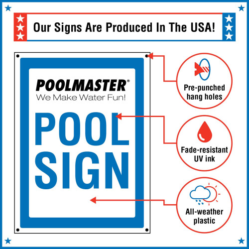 Πίνακας Poolmaster για Οικιακές ή Εμπορικές Πισίνες, Κλειστή Πισίνα 18" x 12" 2