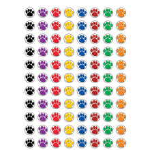 Teacher Created Resources Colorful Paw Prints Mini Stickers (4819)