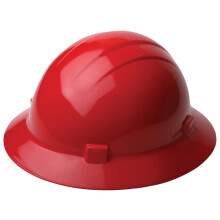 ERB 19204 Americana Schutzhelm mit voller Krempe und Schiebeverschluss, Rot