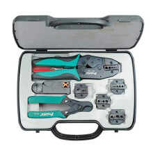 Pro'sKit 500-001 Coax Crimping Kit Crimp Frame 5 Dies Rotary Stripper Multi One Size