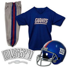 Franklin Sports New York Giants Kids Voetbaluniform Set - NFL Kostuum voor Jongens & Meisjes - Met Helm, Shirt & Broek - Medium