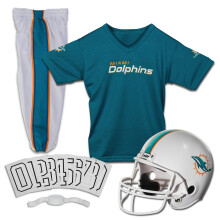 Franklin Sports Miami Dolphins Barnklädesuppsättning - NFL Kostym för Barn - Inkluderar Hjälm, Tröja & Byxor - Medium