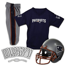 Franklin Sports New England Patriots Kids NFL Uniform Set - Youth NFL Team Jersey, Helmet, Pants + Apparel Costume - Official Gear -Youth Medium