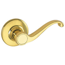 Design House 775338 Scroll Door Lever  Polished Brass  Dummy/Decorativ