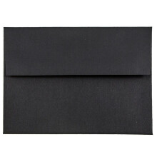 Ob lky na pozv nky JAM PAPER A6 Premium - 4 3/4 x 6 1/2 - Cierne lanov - 25 kusov/balenie