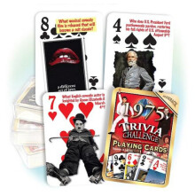 Flickback Media 1975 Trivia Challenge Playing Cards: 50th Birthday/Anniversary