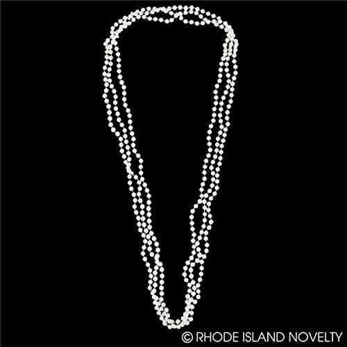 Rhode Island Novelty 48 Inch 7mm Λευκές Χάντρες Κολιέ, Συσκευασία 12 Τεμαχίων 1
