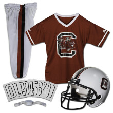 Conjunto de Casco y Uniforme de Fútbol DELUXE para Niños Gamecocks de Carolina del Sur (Pequeño)