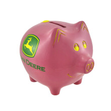 M. CORNELL IMPORTERS John Deere Pink Piggy Bank