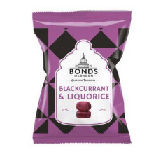Bonds Blackcurrant & Liquorice Bags | Boiled Sweets | Chewy Centre | 120g | (Pack of 6)