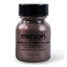 Mehron Makeup Metallic Powder | Metalliskt krompulverpigment fr gonskugga och eyeliner fr ansikts- och kroppsmlning 0,75 oz (21 g) (brons)