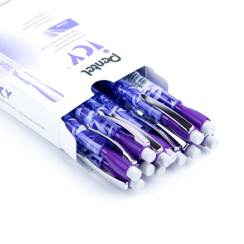 Pentel Μηχανικό Μολύβι Pentel Icy, 0.5mm, Βαθύ Μωβ, Πακέτο 12 (AL25TV) 1