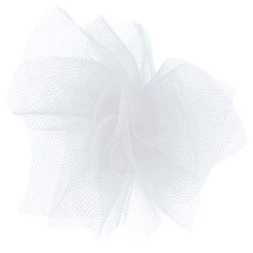 Offray Fita de artesanato de tule de tule de 6 polegadas por bobo branco de 25 jardas