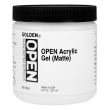 OPEN Langsam trocknende Acrylfarben von GOLDEN Acrylgel (matt), 8 fl oz. Krug