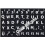 German Large Lettering Upper CASE Black Background Keyboard Sticker for Computers Keyboards 3