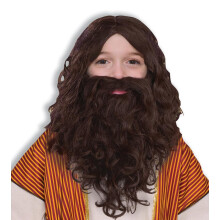 Forum Novit    ragazzi Forum Biblico e Barba Set Costume Parrucca Marrone