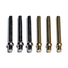 WE Games Standard Metal Cribbage Pegs with Velvet Pouch - Set of 6 (3 Brass 3 Silver)