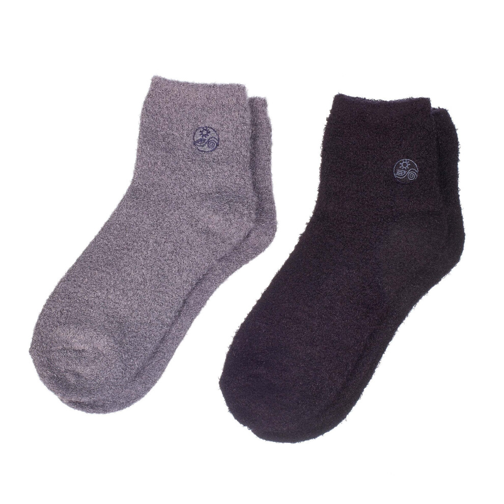 Earth Therapeutics Aloe Socks - Double Pack - Gray/Black (2 Pairs)-image-OPC-PFMXPGY-NEW
