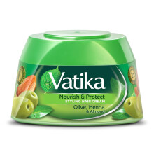 Dabur Vatika Naturals Hair Cream Natural Moisturizing Hair Cream for Men and Women with All Hair Types - Short Long Dry or Color-Treated Hair Scal