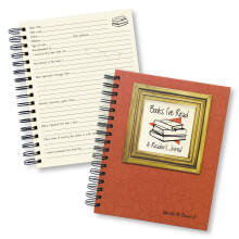Serie Scrivilo di Journals Unlimited Libri di diario guidato che ho letto Diario del lettore Formato standard 7,5""""x 9"""" Copertina rigida arancio