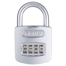 ABUS 160/50 B 160 All Weather Chroom 4-cijferig combinatiehangslot Zwart