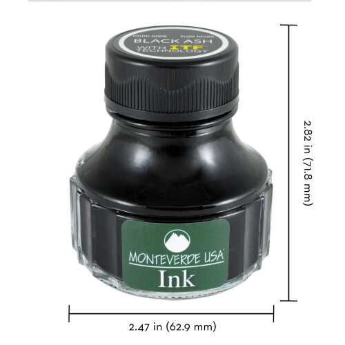 Monteverde USA Μελάνι με Τεχνολογία ITF, 90 ml Μαύρο Ash (G308BK) 2