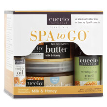 Cuccio 4-osainen Spa To Go -setti, maito ja hunaja