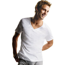 Hanes Ultimate Herren 5er-Pack Best T-Shirt mit V-Ausschnitt, Weiß, X-Large