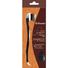 Brause  Ref. 97411B  Kalligraphie-Set  enthlt einen 1,1-mm-Kalligraphen-Fllfederhalter, 6 farbige Tintenpatronen im Universalformat und eine Bed