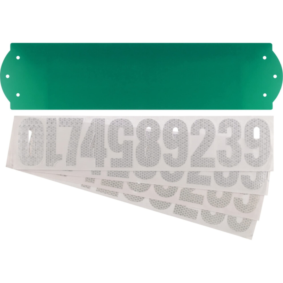 Plaque d'adresse avec ensemble de chiffres r   fl   chissants 911 haute visibilit    3 po