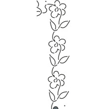 Quiltning av skapelser blommor kant quilt stencil kontinuerlig 2 """"
