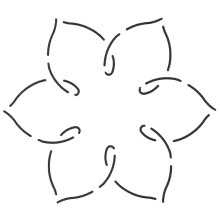 Quiltning av skapelser Enkelt blommedcks stencil