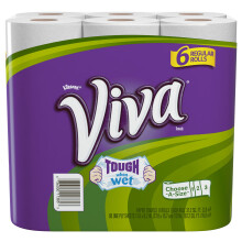 Viva papieren handdoeken, kies-een-maat, normale rol, 6 stuks