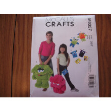 McCall's Patronen M6337 Monster Rugzak Cases Speelgoed One Size Only
